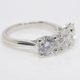 Aroca "Trilogy of Brilliance" Platinum 3 Round Brilliant Lab Grown Diamonds Engagement Ring 3.00ct SKU 7707055