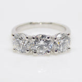 Aroca "Trilogy of Brilliance" Platinum 3 Round Brilliant Lab Grown Diamonds Engagement Ring 3.00ct SKU 7707055