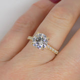 Aroca "Aveline" 18ct Yellow Gold Round Brilliant Lab Grown Diamond/Shoulder Engagement Ring 2.34ct SKU 7707058