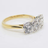 Aroca "Trilogy of Brilliance" 18ct Yellow Gold & White Gold Head 3 Round Brilliant Lab Grown Diamonds Engagement Ring 3.00ct SKU 7707091