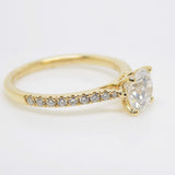 Aroca "Aveline" 18ct Yellow Gold Round Brilliant Lab Grown Diamond Solitaire/Shoulder Engagement Ring 1.18CT SKU 7707094