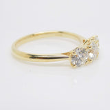 Aroca "Trilogy of Brilliance" 18ct Yellow Gold & Yellow Gold Head, 3 Round Brilliant Lab Grown Diamonds 1.50ct Engagement Ring SKU 7707096