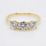 Aroca "Trilogy of Brilliance" 18ct Yellow Gold & Yellow Gold Head, 3 Round Brilliant Lab Grown Diamonds 1.50ct Engagement Ring SKU 7707096