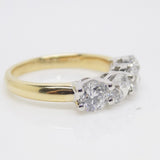 Aroca "The Vivienne Band" 18ct Yellow Gold/White Gold Head 4 Lab Grown Diamonds Ring 2.00ct SKU 7707100