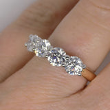 Aroca "The Vivienne Band" 18ct Yellow Gold/White Gold Head 4 Lab Grown Diamonds Ring 2.00ct SKU 7707100