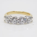 Aroca "The Vivienne Band" 18ct Yellow Gold/White Gold Head 4 Lab Grown Diamonds Ring 2.00ct SKU 7707100