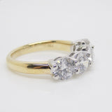 Aroca "The Vivienne Band" 18ct Yellow Gold/White Gold Head 4 Lab Grown Diamonds Ring 3.00ct SKU 7707101