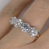 Aroca "The Vivienne Band" 18ct Yellow Gold/White Gold Head 4 Lab Grown Diamonds Ring 3.00ct SKU 7707101