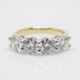 Aroca "The Vivienne Band" 18ct Yellow Gold/White Gold Head 4 Lab Grown Diamonds Ring 3.00ct SKU 7707101