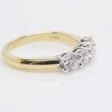 Aroca "The Vivienne Band" 18ct Yellow Gold/White Gold Head 4 Lab Grown Diamonds Ring 1.20ct SKU 7707103