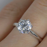 Aroca "Everlasting Elegance" 18ct White Gold Lab Grown Round Brilliant Diamond Solitaire Engagement Ring 1.60ct SKU 7707042