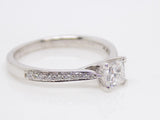 18ct White Gold Princess Cut Diamond and Diamond Shoulders Engagement Ring 0.66ct SKU 6301053