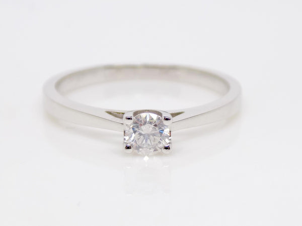 18ct White Gold Round Brilliant Diamond Solitaire Engagement Ring 0.25ct SKU 8803004