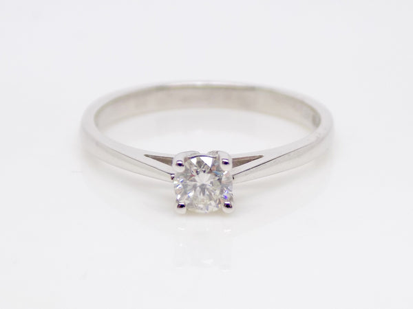 18ct White Gold Round Brilliant Diamond Solitaire Engagement Ring 0.25ct SKU 8803008