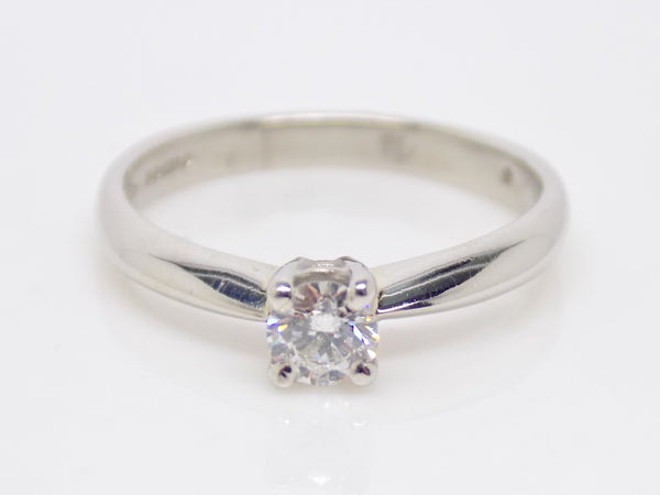 Platinum Round Brilliant Diamond Solitaire Engagement Ring 0.26ct SKU 8803204