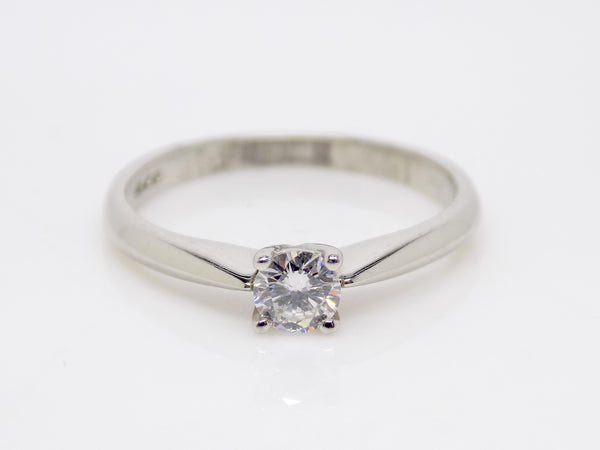 Platinum Round Brilliant Diamond Solitaire Engagement Ring 0.23ct SKU 8803202