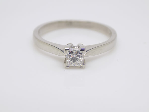 Platinum Princess Cut Diamond Solitaire Engagement Ring 0.33ct SKU 8803174