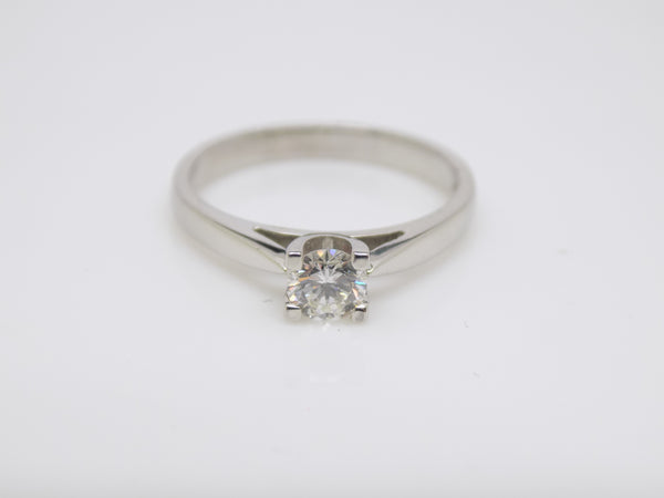Platinum Round Brilliant Diamond Solitaire Engagement Ring 0.33ct SKU 8803175