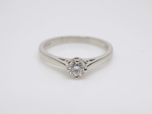 Platinum Round Brilliant Solitaire Diamond Engagement Ring 0.25ct SKU 8803176