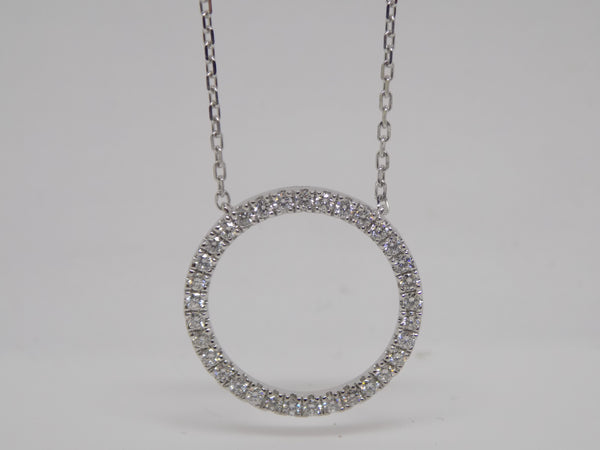 Platinum Diamond Circle Necklace 0.49ct SKU 1641207