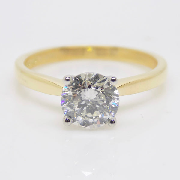 18ct Yellow Gold Natural Round Brilliant Diamond Solitaire Engagement Ring 1.20ct SKU 6301701