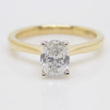 18ct Yellow Gold Oval Natural Diamond Solitaire Engagement Ring 0.90ct SKU 6301702