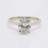 Platinum Lab Grown Diamond Oval Solitaire Engagement Ring 1.51ct SKU 7707047