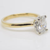 18ct Yellow Gold Lab Grown Diamond Oval Solitaire Engagement Ring 1.51ct SKU 7707048