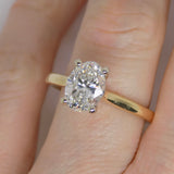 18ct Yellow Gold Lab Grown Diamond Oval Solitaire Engagement Ring 1.51ct SKU 7707048