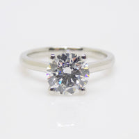 Platinum Round Brilliant Lab Grown Diamond Solitaire 2.05ct Engagement Ring SKU 7707056