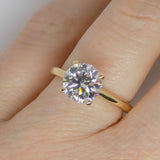 18ct Yellow Gold Round Brilliant Lab Grown Diamond Solitaire Engagement Ring 2.07ct SKU 7707057