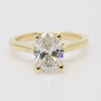18ct Yellow Gold Oval Lab Grown Diamond Solitaire Engagement Ring 1.52ct SKU 7707059
