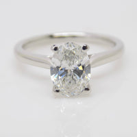 Platinum Oval Lab Grown Diamond Solitaire Engagement Ring 1.51ct SKU 7707060