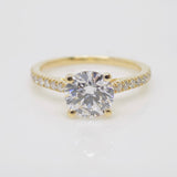 18ct Yellow Gold Round Brilliant Lab Grown Diamond/Shoulder Engagement Ring 1.74ct SKU 7707061