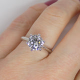 Platinum Round Brilliant Lab Grown Diamond Solitaire Engagement Ring 2.03ct SKU 7707062