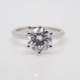 Platinum Round Brilliant Lab Grown Diamond Solitaire Engagement Ring 2.03ct SKU 7707062