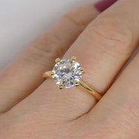 18ct Yellow Gold Round Brilliant Lab Grown Diamond Solitaire Engagement Ring 2.05ct SKU 7707063