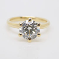 18ct Yellow Gold Round Brilliant Lab Grown Diamond Solitaire Engagement Ring 2.05ct SKU 7707063
