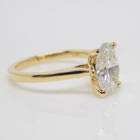 18ct Yellow Gold Oval Lab Grown Diamond Solitaire Engagement Ring 2.01ct SKU 7707064