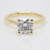 18ct Yellow Gold Round Brilliant Lab Grown Solitaire Diamond Engagement Ring 1.52ct SKU 7707065
