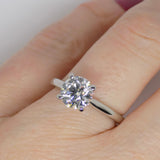 Platinum Round Brilliant Lab Grown Diamond Solitaire Engagement Ring 1.52ct SKU 7707066