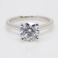 Platinum Round Brilliant Lab Grown Diamond Solitaire Engagement Ring 1.52ct SKU 7707066