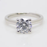 Platinum Round Brilliant Lab Grown Diamond Solitaire Engagement Ring 1.52ct SKU 7707066