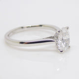 Platinum Oval Lab Grown Diamond Solitaire Engagement Ring 1.07ct SKU 7707067