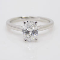Platinum Oval Lab Grown Diamond Solitaire Engagement Ring 1.07ct SKU 7707067