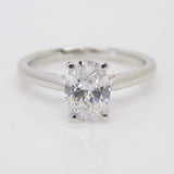 Platinum Oval Lab Grown Diamond Solitaire Engagement Ring 1.07ct SKU 7707067