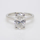 Platinum Oval Lab Grown Diamond Solitaire Engagement Ring 2.03ct SKU 7707069