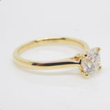 18ct Yellow Gold Round Brilliant Lab Grown Diamond Solitaire Engagement Ring 1.00ct SKU 7707070