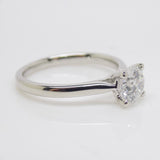 Platinum Round Brilliant Lab Grown Diamond Solitaire Engagement Ring 1.00ct SKU 7707074