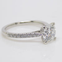 Platinum Round Brilliant Lab Grown Diamond Solitaire/Shoulders Engagement Ring 1.74ct SKU 7707075